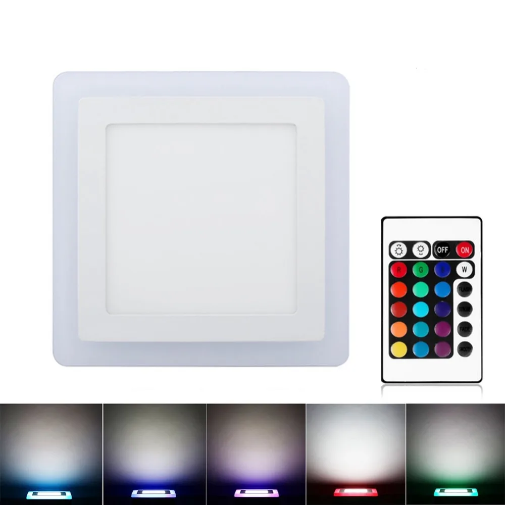 Ультратонкий двухцветный RGB светодиодный панельный светильник, 6 Вт, 9 Вт, 16 Вт, 24 Вт, светодиодная лампа, холодный белый свет, квадратный пото...
Ультратонкий двухцветный RGB светодиодный панельный светильник, 6 Вт, 9 Вт, 16 Вт, 24 Вт, светодиодная лампа, холодный белый свет, квадратный пото...