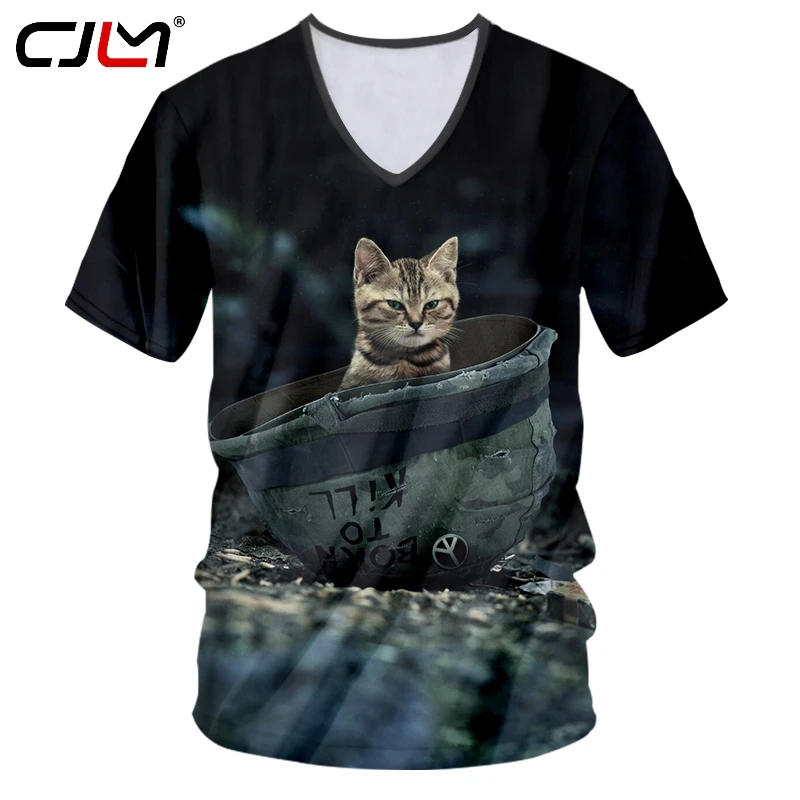 2019 men's new trend V-neck T-shirt street cat 3D shirt printing T-shirt oversized 6XL casual shirt male CJLM
2019 men's new trend V-neck T-shirt street cat 3D shirt printing T-shirt oversized 6XL casual shirt male CJLM