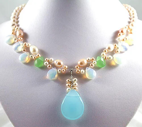 925 charm white pearl& moonstone/blue GEM STONG bead necklace pendantnoble lady's
925 charm white pearl& moonstone/blue GEM STONG bead necklace pendantnoble lady's