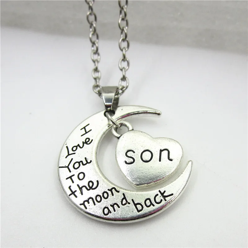 Ожерелье Я люблю тебя до Луны и сердца|fashion necklace|necklace fashionfamily necklace |