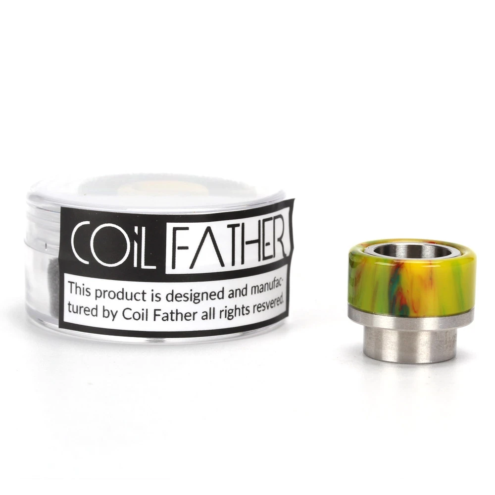 Coil Father Epoxy Resin and Stainless Steel Drip Tip For Kennedy 24 RDA Goon 528 RDA Battle Cap Mad Dog 810 Vape Mouthpiece
Coil Father Epoxy Resin and Stainless Steel Drip Tip For Kennedy 24 RDA Goon 528 RDA Battle Cap Mad Dog 810 Vape Mouthpiece