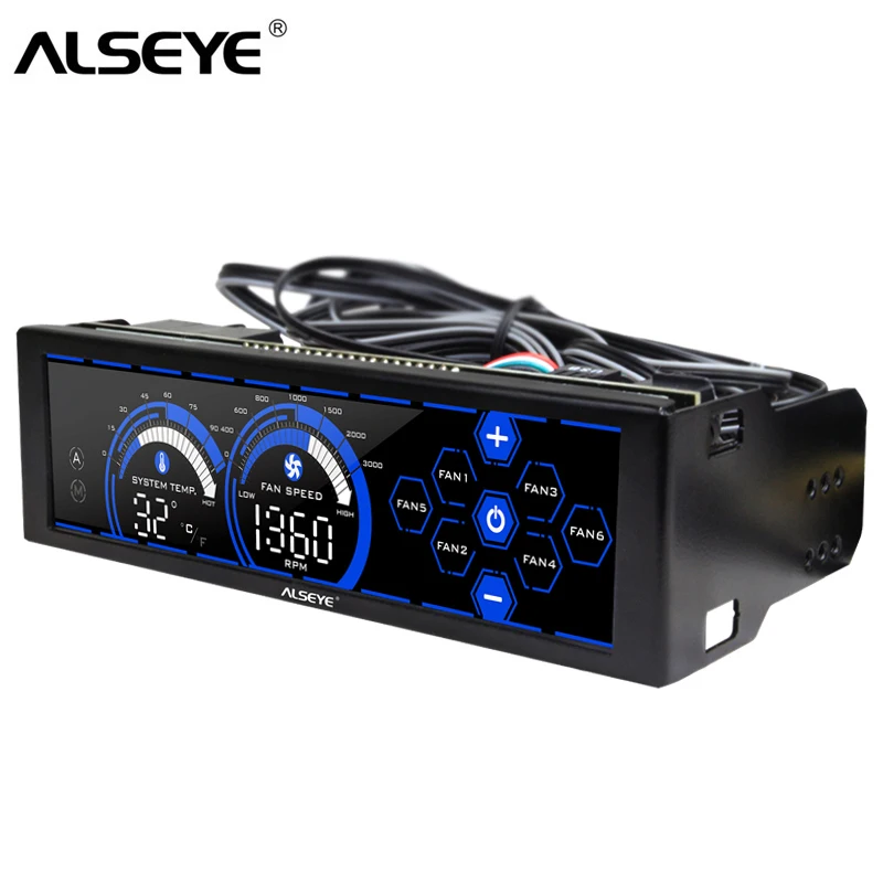 ALSEYE a-100L(B) PC Fan Controller for Cooling Fans Touch Screen 6 Channels Fan speed controller for 3pin 4pin fan
ALSEYE a-100L(B) PC Fan Controller for Cooling Fans Touch Screen 6 Channels Fan speed controller for 3pin 4pin fan