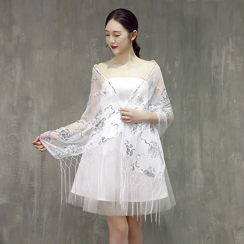 2021 Elegant Women Shawls and Wraps Evening Dresses Cape Vintage Mesh Scarf Sequin Beaded
2021 Elegant Women Shawls and Wraps Evening Dresses Cape Vintage Mesh Scarf Sequin Beaded