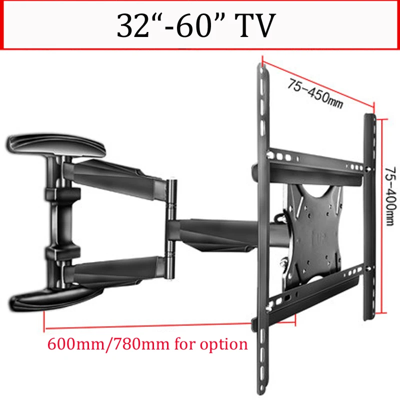 LCD-WA8 45KG 30"-60" 3 arm retractable full motion lcd tv wall mounted Bracket 600mm 780mm ultra slim with cable cover 400x400
LCD-WA8 45KG 30"-60" 3 arm retractable full motion lcd tv wall mounted Bracket 600mm 780mm ultra slim with cable cover 400x400