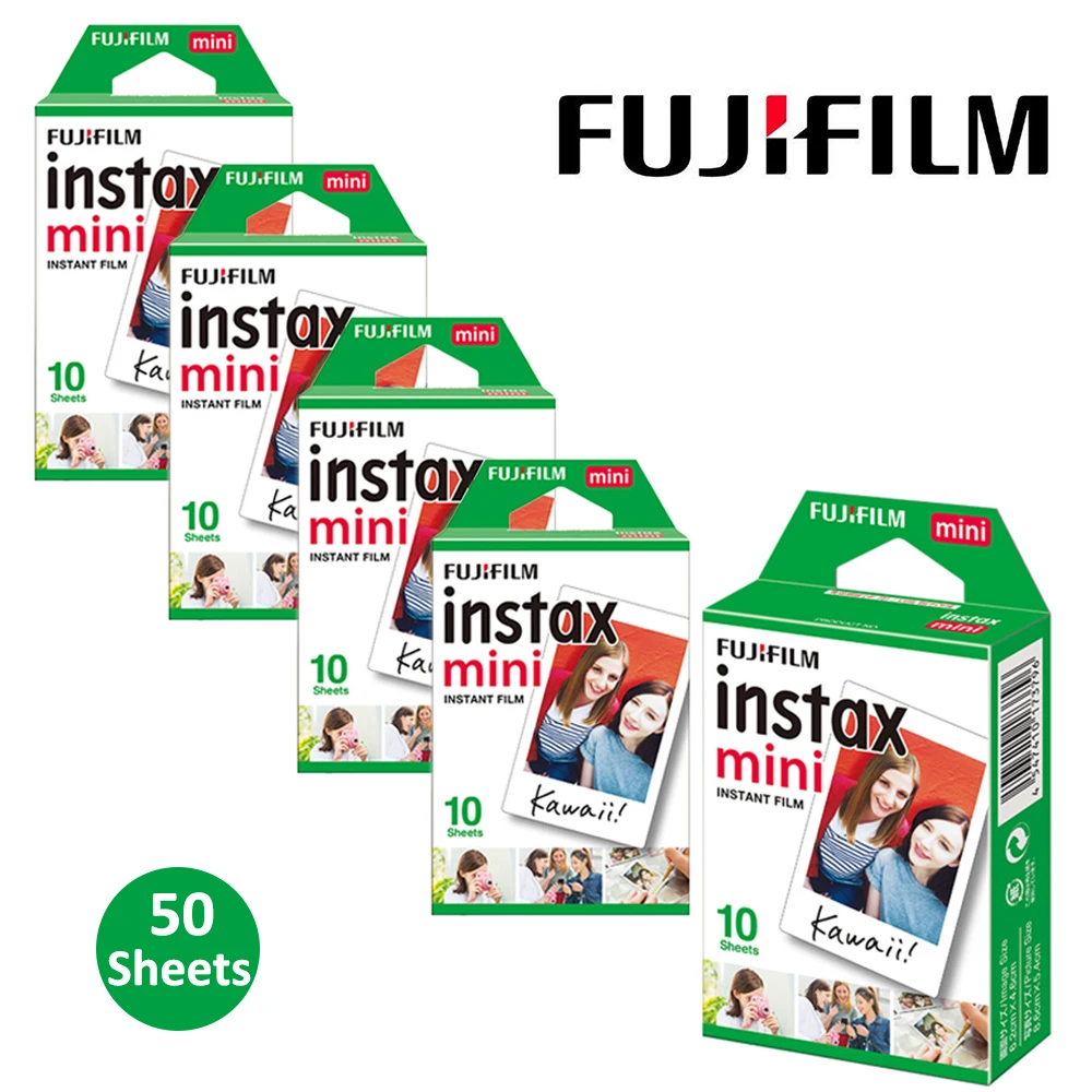 Фото Подлинная 50 ШТ. Пленка Fujifilm Instax Mini 8 для Fuji instax 7 7s 8s 9 90 25 50s Share SP 1 - купить