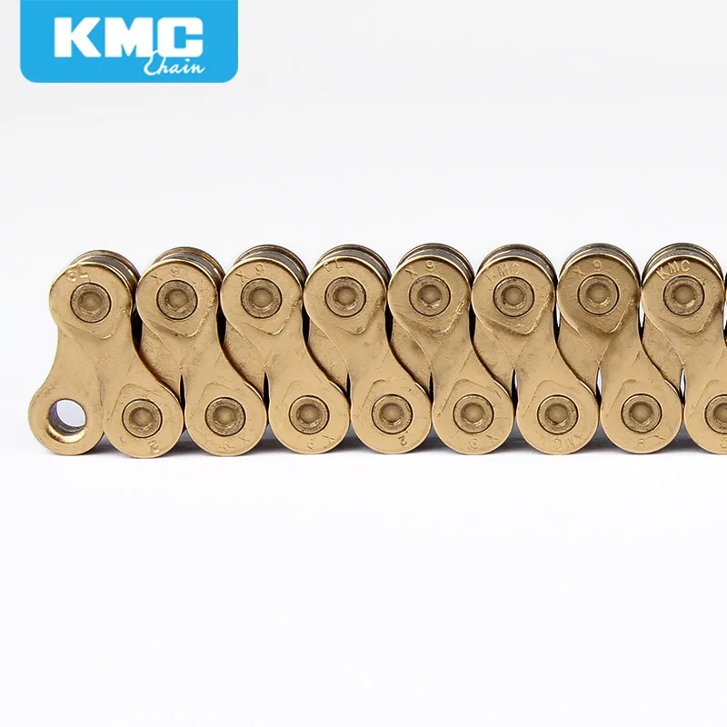KMC X9 Golden Alloy Iron 9/18/27 Speed Bike Chain MTB Mountain Road Bike Universal Bicycle Chain 116 Links Missing Connect Links
KMC X9 Golden Alloy Iron 9/18/27 Speed Bike Chain MTB Mountain Road Bike Universal Bicycle Chain 116 Links Missing Connect Links