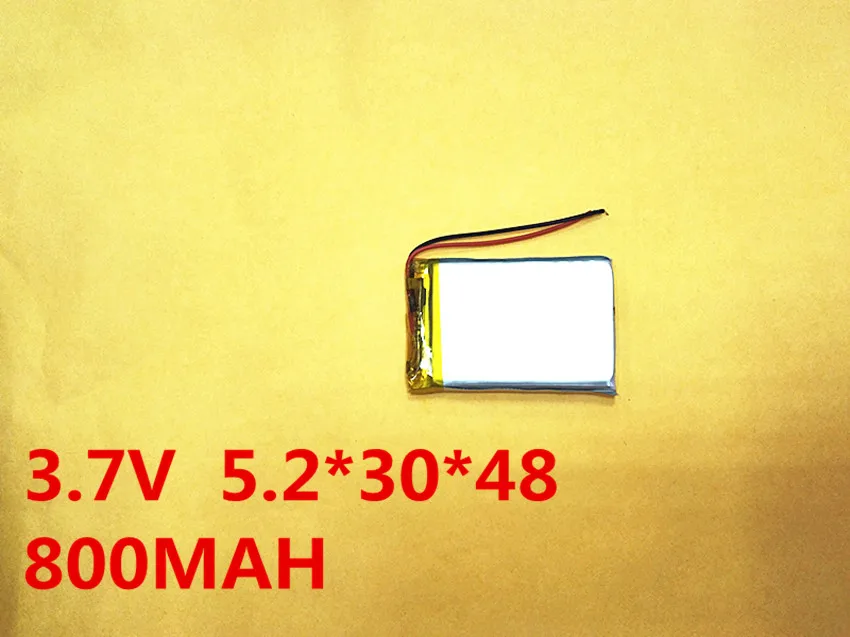 (10pieces/lot) 3.7V 523048 800mah lithium-ion polymer battery quality goods quality of CE FCC ROHS certification authority
(10pieces/lot) 3.7V 523048 800mah lithium-ion polymer battery quality goods quality of CE FCC ROHS certification authority