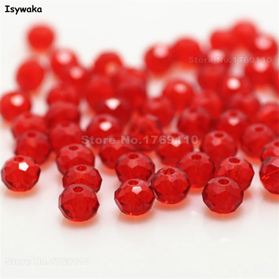 Isywaka Red Color 4*6mm 50pcs Rondelle Austria faceted Crystal Glass Beads Loose Spacer Round Beads for Jewelry Making
Isywaka Red Color 4*6mm 50pcs Rondelle Austria faceted Crystal Glass Beads Loose Spacer Round Beads for Jewelry Making