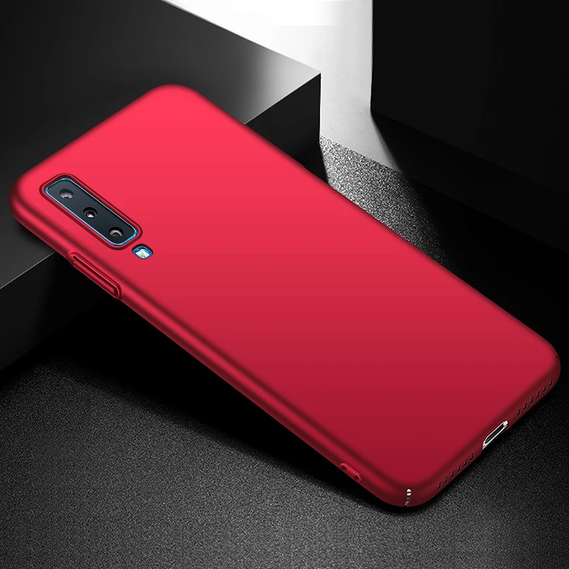YonLinTan чехол для Samsung galaxy A7 A 7 2018 A750 Жесткий ПК на роскошный простой матовый