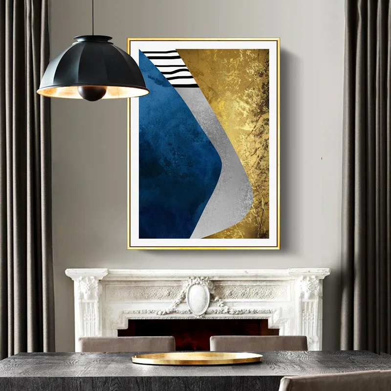 Modern Abstract Blue Gold Moon Painting Geometry Mountain Canvas Poster Art Wall Picture for Living Room Unframed
Modern Abstract Blue Gold Moon Painting Geometry Mountain Canvas Poster Art Wall Picture for Living Room Unframed