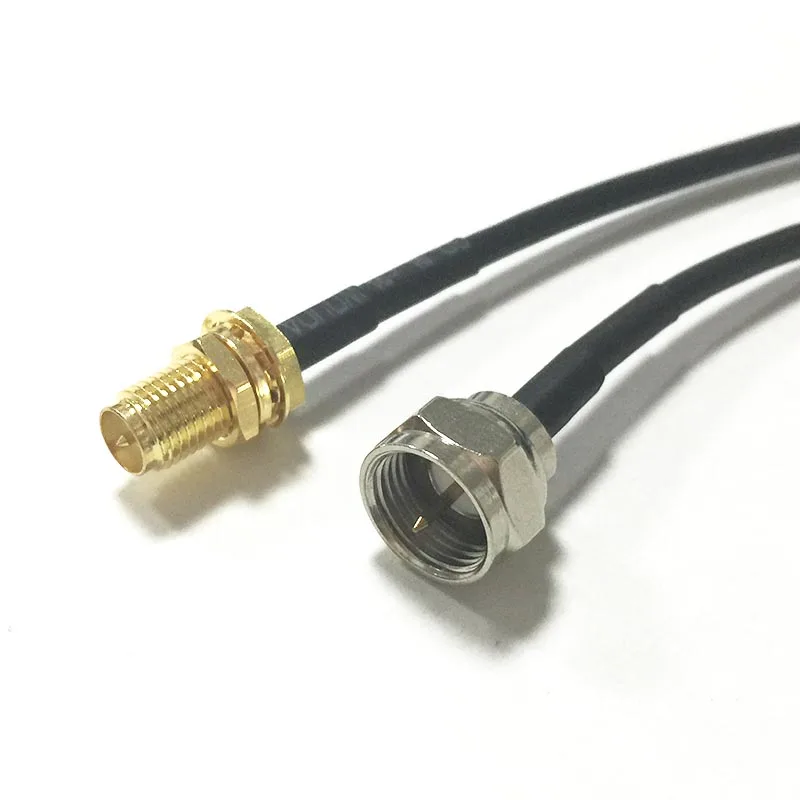 

New RP-SMA Female Jack nut Switch F Male Plug pigtail cable RG174 Wholesale 20CM 8" Adapter