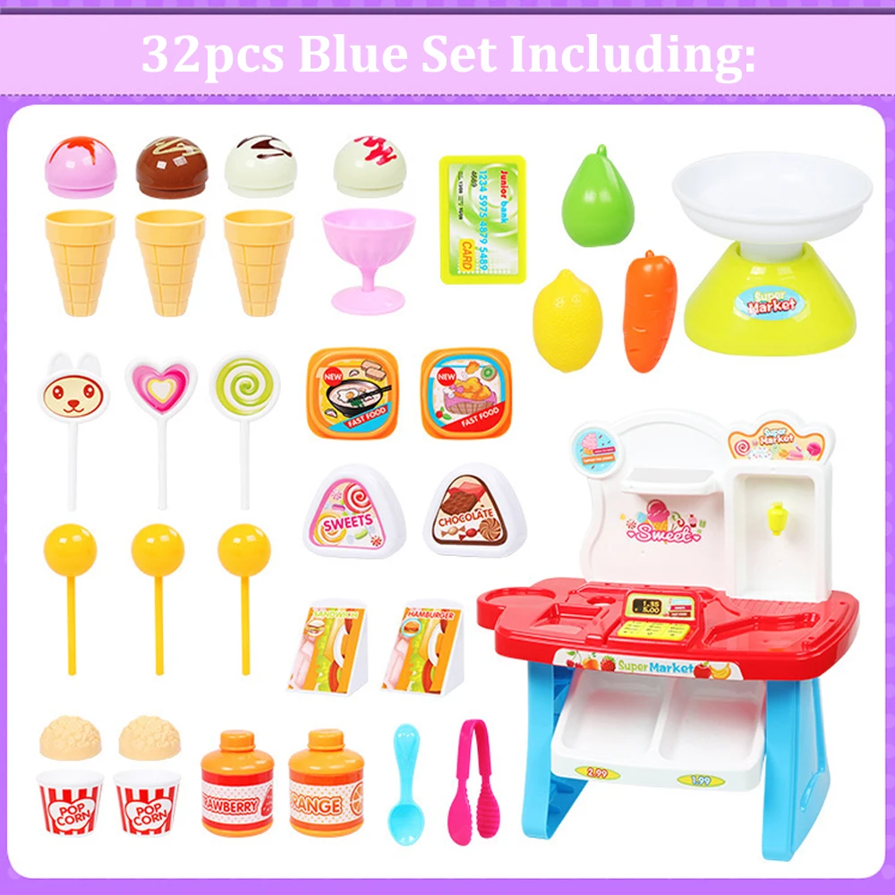 34PCS Cash Register Electronic Toys Kids Pretend Play Kitchen Toys Mini Supermarket Cashier Desk POS Toy Set Christmas Gift
34PCS Cash Register Electronic Toys Kids Pretend Play Kitchen Toys Mini Supermarket Cashier Desk POS Toy Set Christmas Gift