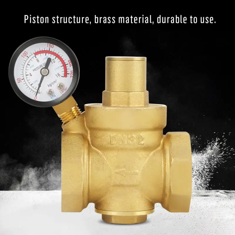 Pressure Regulator Valve BSP Brass Water Pressure Reducing Maintaining Valve DN32 Regulator Adjustable Relief Valve Gauge
Pressure Regulator Valve BSP Brass Water Pressure Reducing Maintaining Valve DN32 Regulator Adjustable Relief Valve Gauge