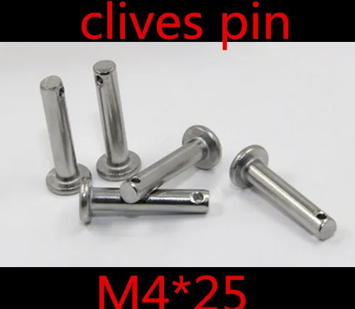 50pcs/lot M4*25 4mm M4 304 stainless steel Clevis Pin,Flat head cylindrical pin with hole
50pcs/lot M4*25 4mm M4 304 stainless steel Clevis Pin,Flat head cylindrical pin with hole