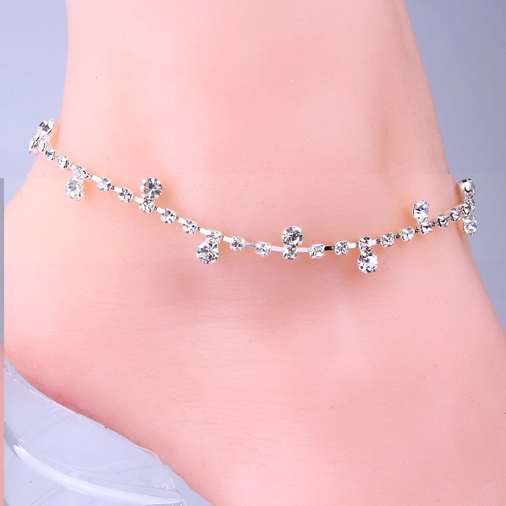 Sexy Clear Rhinestone Anklet Foot Sandal Beach Wedding Jewelry Ankle Bracelet Bracelets Anklets For Women
Sexy Clear Rhinestone Anklet Foot Sandal Beach Wedding Jewelry Ankle Bracelet Bracelets Anklets For Women