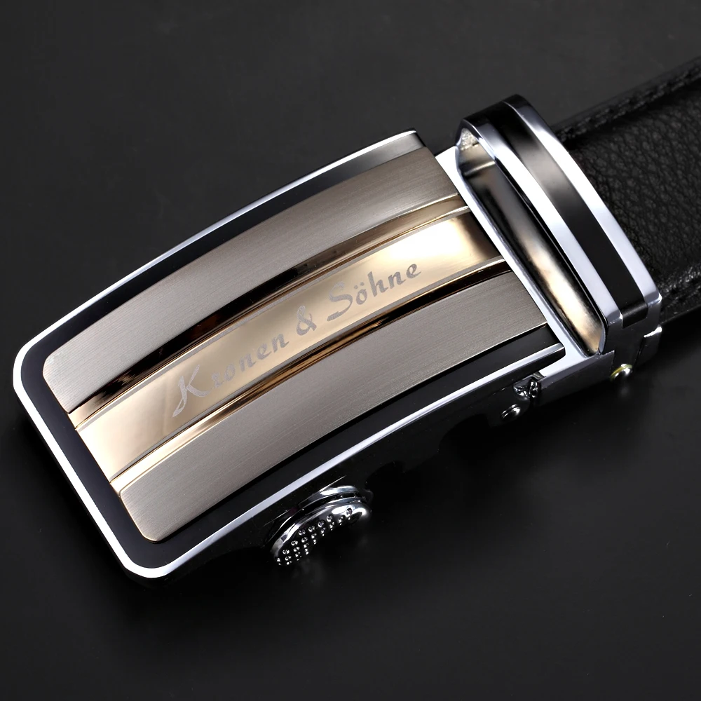 New Business Official Gold Black Strap Mens Dress Genuine Real Leather Waist Belt Auto Lock Stainless Steel Buckle Belts /KB015
New Business Official Gold Black Strap Mens Dress Genuine Real Leather Waist Belt Auto Lock Stainless Steel Buckle Belts /KB015