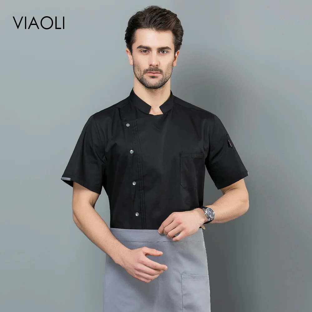 New White black Food Service Chef Jacket Short sleeved restaurant uniforms high quality hotel Kitchen work clothes men wholesale
New White black Food Service Chef Jacket Short sleeved restaurant uniforms high quality hotel Kitchen work clothes men wholesale