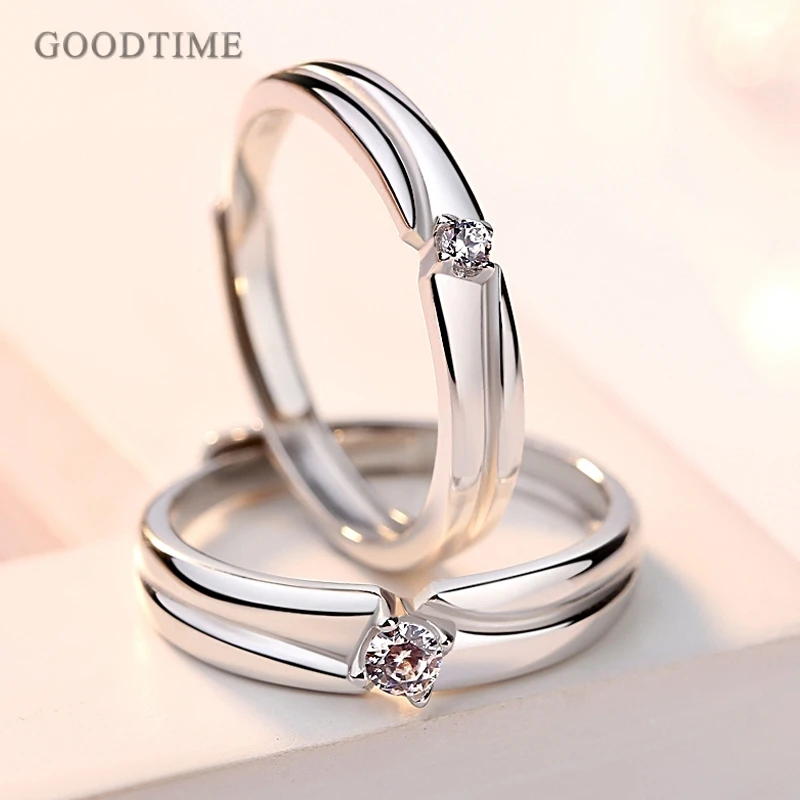 Noble 100% Real 925 Sterling Silver Rings Wedding Bridal Ring Couple Jewelry Adjustable Zircon Ring Valentine Gift Engraved
Noble 100% Real 925 Sterling Silver Rings Wedding Bridal Ring Couple Jewelry Adjustable Zircon Ring Valentine Gift Engraved