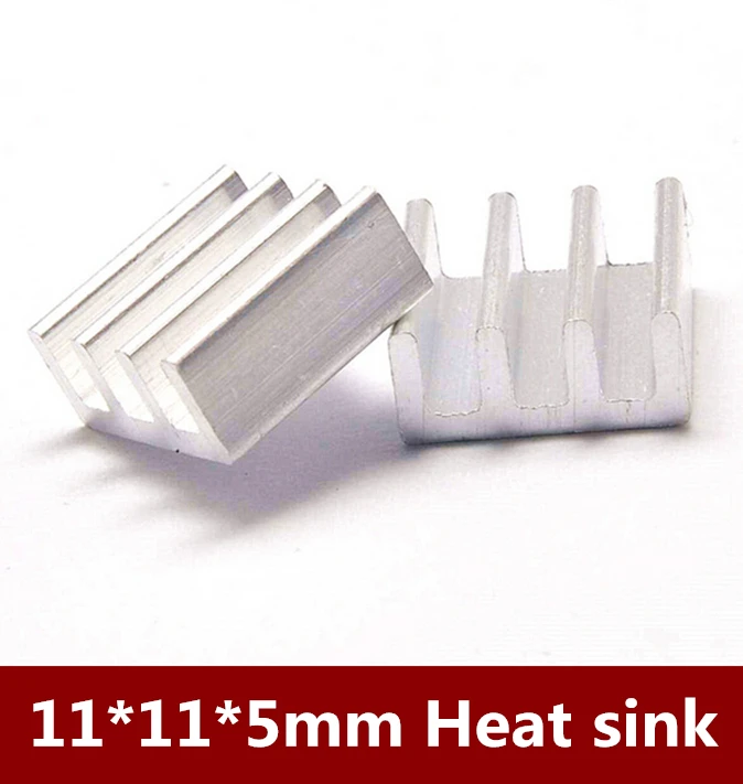 Hot sale 100Pcs/Lot 11*11*5mm Mini Aluminum LED IC Cooling Cooler Heatsink Heat Sink Free Shipping
Hot sale 100Pcs/Lot 11*11*5mm Mini Aluminum LED IC Cooling Cooler Heatsink Heat Sink Free Shipping