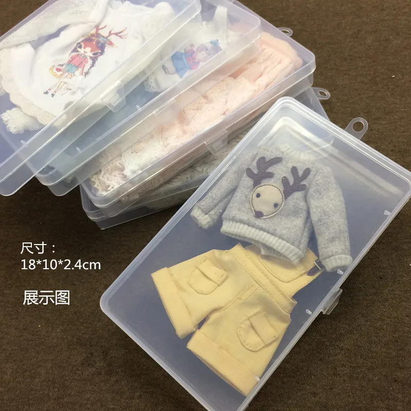 Коробка для хранения одежды для шарнирных кукол 1/4, 1/6, 1/8, 2,4, SD, DD, прозрачная, 18 х 10 х см
Коробка для хранения одежды для шарнирных кукол 1/4, 1/6, 1/8, 2,4, SD, DD, прозрачная, 18 х 10 х см