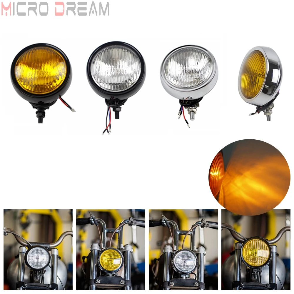 Фара Cafe Racer на заказ, 4,5 дюйма, универсальная мотоциклетная фара с янтарными линзами, винтажная фара для Harley, Honda, Yamaha, Kawasaki, Cruiser
Фара Cafe Racer на заказ, 4,5 дюйма, универсальная мотоциклетная фара с янтарными линзами, винтажная фара для Harley, Honda, Yamaha, Kawasaki, Cruiser
