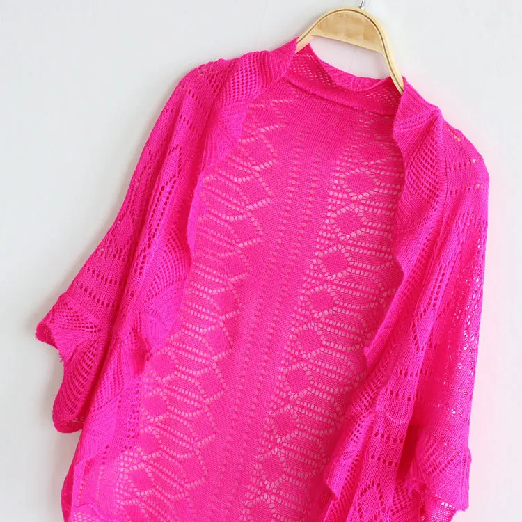 Causal Knitted Thin Cardigan Sweater Batwing Sleeve Women Cape Air Conditioning Shirt
Causal Knitted Thin Cardigan Sweater Batwing Sleeve Women Cape Air Conditioning Shirt