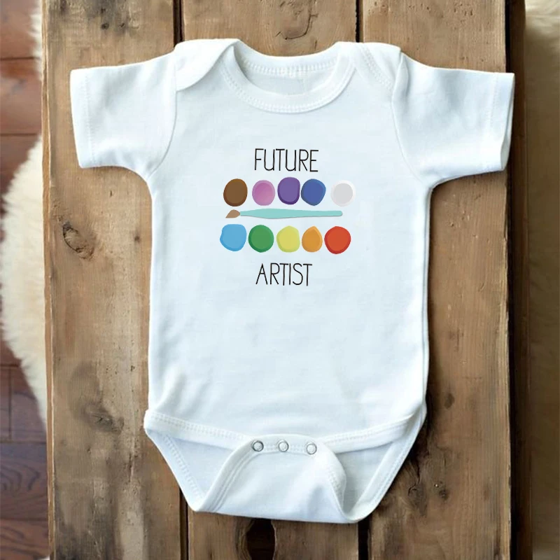 DERMSPE Summer White Letters Newborn Infant Baby Boys Girls Cotton Short Sleeve Future Artist Romper Playsuit Baby Clothes
DERMSPE Summer White Letters Newborn Infant Baby Boys Girls Cotton Short Sleeve Future Artist Romper Playsuit Baby Clothes