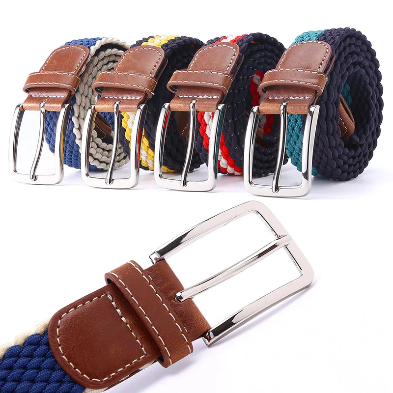 Men's Fabric Leather Elastic Woven Stretch Belt 1-3/8" Wide New Elastic Canvas Belt Men Casual Elastic Strap Silver Buckle
Men's Fabric Leather Elastic Woven Stretch Belt 1-3/8" Wide New Elastic Canvas Belt Men Casual Elastic Strap Silver Buckle