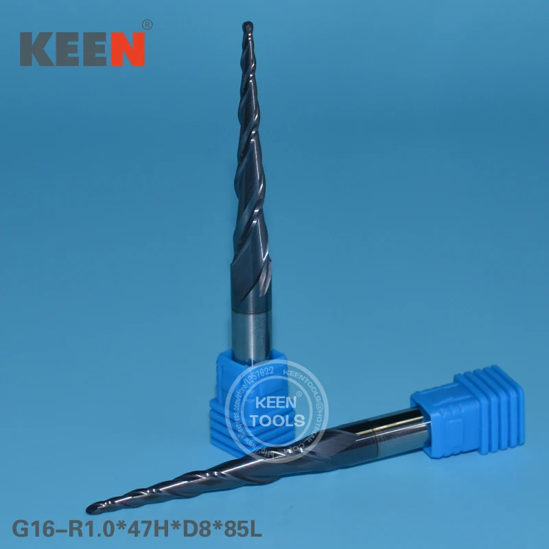 R1.0 * 47H D8 85L конические концевые фрезы/конусные фрезы | Инструменты