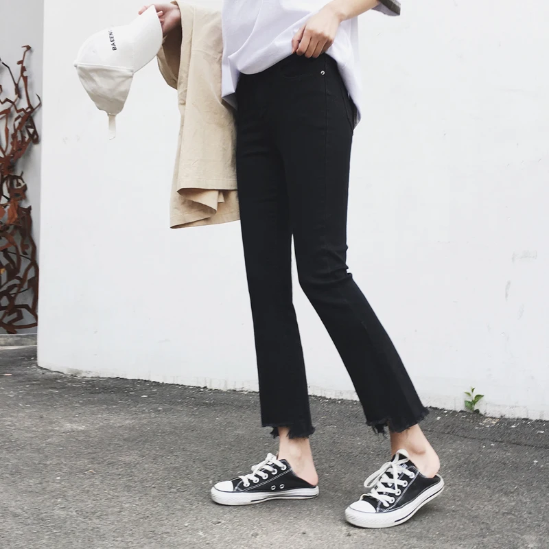 Summer Korean wild wild bristles straight jeans high waist was thin leisure nine points micro-trousers tide
Summer Korean wild wild bristles straight jeans high waist was thin leisure nine points micro-trousers tide