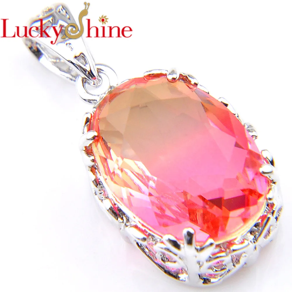 luckyshine Wedding Jewelry BI-COLORED Tourmaline Crystal Zirconia Silver Women Holiday Gift Pendant Necklace
luckyshine Wedding Jewelry BI-COLORED Tourmaline Crystal Zirconia Silver Women Holiday Gift Pendant Necklace