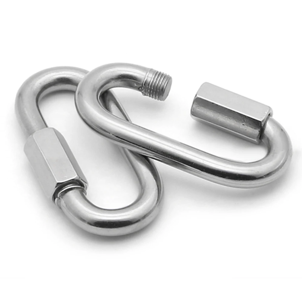 5pcs M10 Quick screw link Chain Fastener Hook Carabiner 304 Stainless Steel Repair Hiking Camping Quick Link Lock Ring
5pcs M10 Quick screw link Chain Fastener Hook Carabiner 304 Stainless Steel Repair Hiking Camping Quick Link Lock Ring