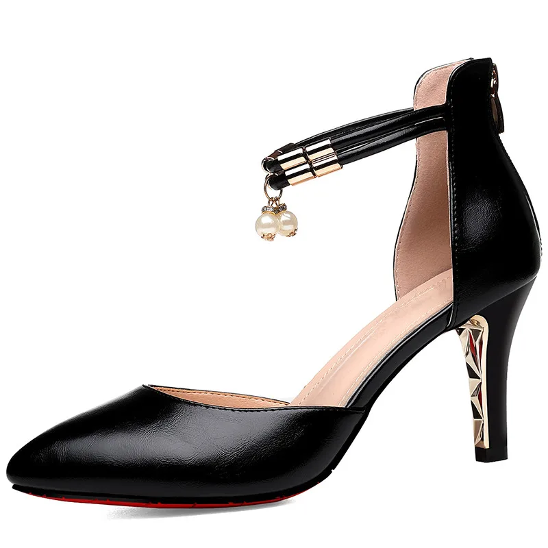 Summer Elegant Women Thin High Heels Beading Sandals Female Gladiator Sexy Shoes Split Leather Black Office Pumps Shoes M0299
Summer Elegant Women Thin High Heels Beading Sandals Female Gladiator Sexy Shoes Split Leather Black Office Pumps Shoes M0299