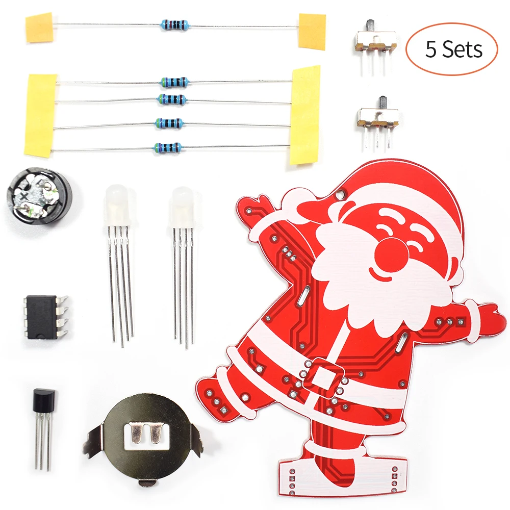 DIY Santa Claus Christmas Decoration Ornament Music Kit with Colorful LED Modes and Christmas Songs
DIY Santa Claus Christmas Decoration Ornament Music Kit with Colorful LED Modes and Christmas Songs