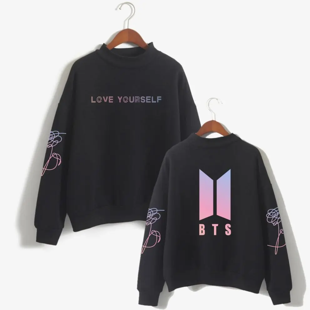 OKOUFEN 2018 осень BTS любить себя Для женщин толстовки Верхняя одежда хип-хоп Bangtan