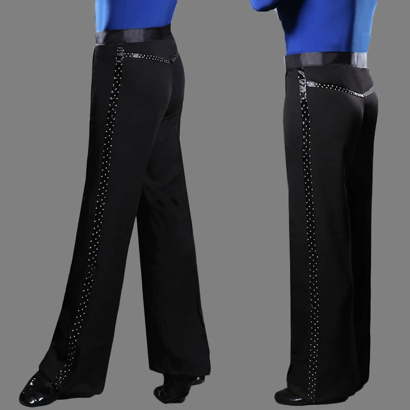 High Quality Latin Dance Pants Adult Men Black Rhinestone Pant Tango Wear Professional Competition Male Modern Dance Pant VDB707
High Quality Latin Dance Pants Adult Men Black Rhinestone Pant Tango Wear Professional Competition Male Modern Dance Pant VDB707