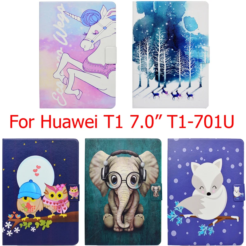 Мягкий чехол из ТПУ для Huawei MediaPad T1 7 искусственная кожа Чехол 0 с отделением