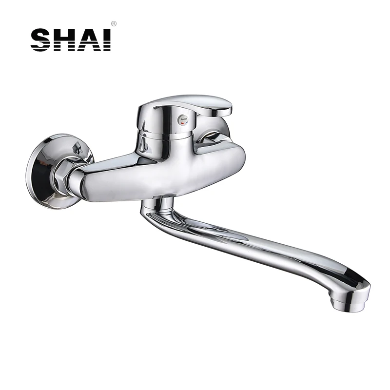 SHAI Laundry Pool Single Handle Faucet Hot & Cold Water Mixed 180 Degree Rotation Chrome Finish 2 Holes For Installation SH3302
SHAI Laundry Pool Single Handle Faucet Hot & Cold Water Mixed 180 Degree Rotation Chrome Finish 2 Holes For Installation SH3302