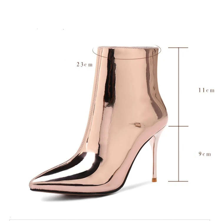 Olomm Hot Winter Women Ankle Boots Super Sexy Thin High Heels Boots Pointed Toe Silver Champagne Prom Shoes Women US Size 3-13
Olomm Hot Winter Women Ankle Boots Super Sexy Thin High Heels Boots Pointed Toe Silver Champagne Prom Shoes Women US Size 3-13