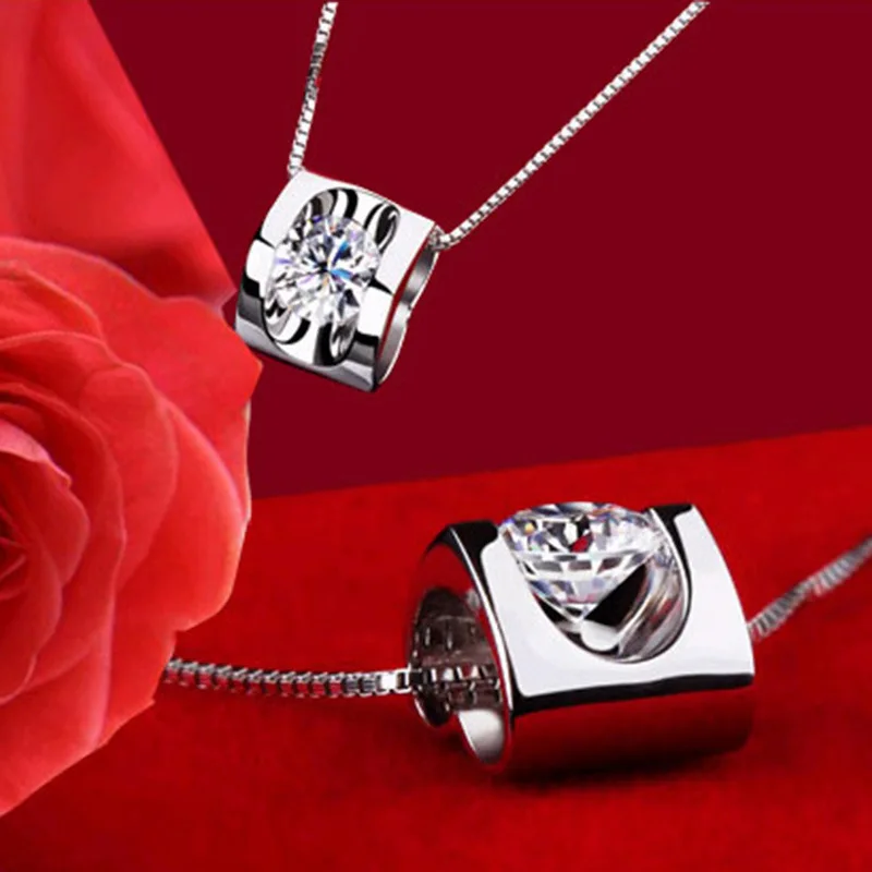 MEYRROYU 925 Sterling Silver Necklace Heart Shaped Crystal Pendant Necklace Lady Couple Engagement Valentine's Day Jewelry
MEYRROYU 925 Sterling Silver Necklace Heart Shaped Crystal Pendant Necklace Lady Couple Engagement Valentine's Day Jewelry