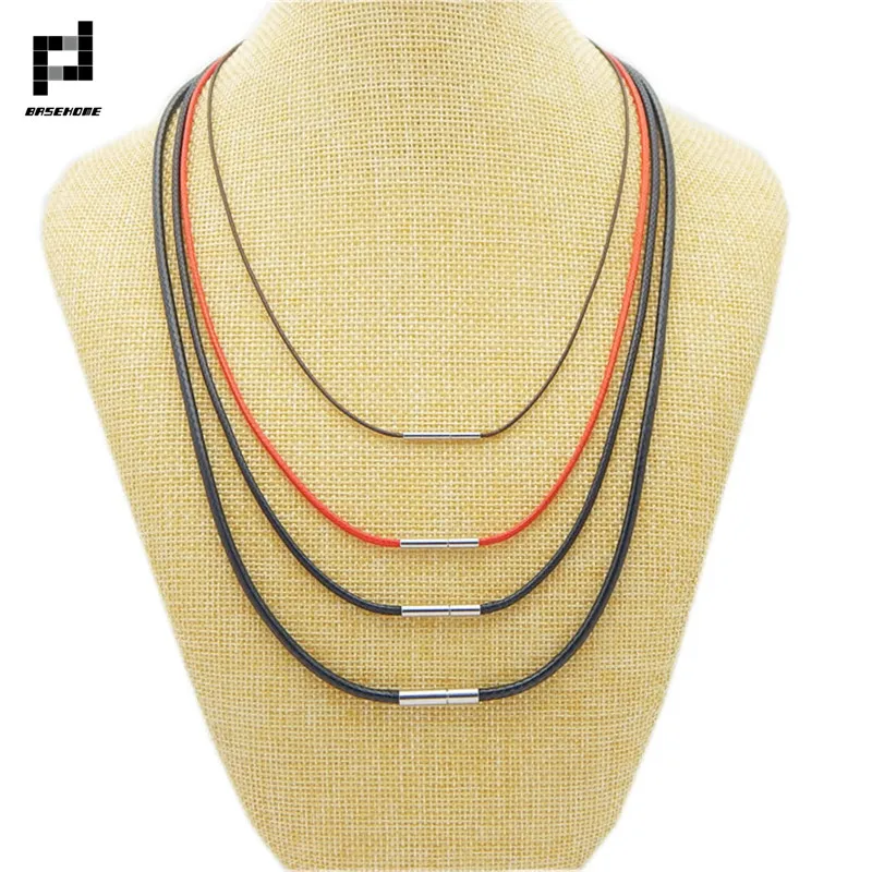 BASEHOME 1.0/1.5/2.0mm Black Red Leather Cord Wax Rope Necklace Chain 40/45/50 cm Stainless Steel Clasp Chain DIY Necklace
BASEHOME 1.0/1.5/2.0mm Black Red Leather Cord Wax Rope Necklace Chain 40/45/50 cm Stainless Steel Clasp Chain DIY Necklace
