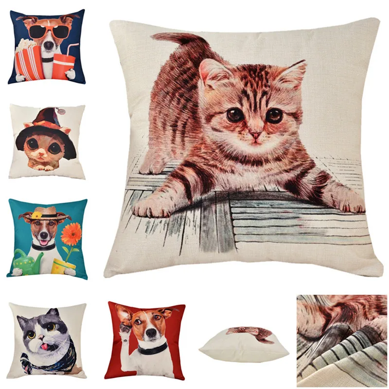 45x45cm Lovely Cute Cat Dog Pattern Animal Sofa Cushion Cover Linen Car Office Seat Home Child Play Room Decoration
45x45cm Lovely Cute Cat Dog Pattern Animal Sofa Cushion Cover Linen Car Office Seat Home Child Play Room Decoration