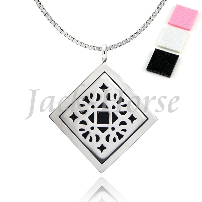 Stainless Steel Essential Oil Diffuser Necklace Perfume Pendant Necklace 30mm Aromatherapy square shape locket
Stainless Steel Essential Oil Diffuser Necklace Perfume Pendant Necklace 30mm Aromatherapy square shape locket