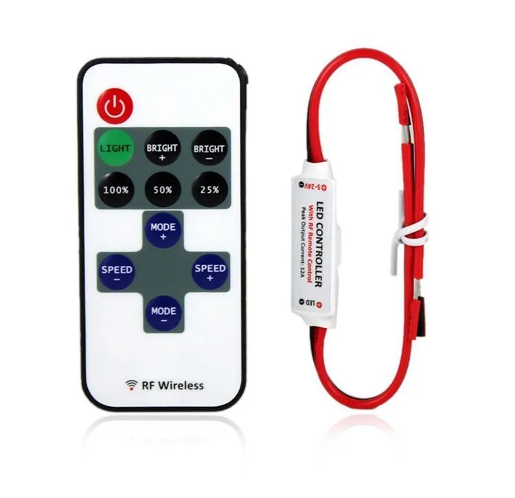 Wireless led remote control LED Controller 5-24v Mini RF Single Color Mini Dimmer Dimming for 5050 3528 5630 Led Strip Lights
Wireless led remote control LED Controller 5-24v Mini RF Single Color Mini Dimmer Dimming for 5050 3528 5630 Led Strip Lights