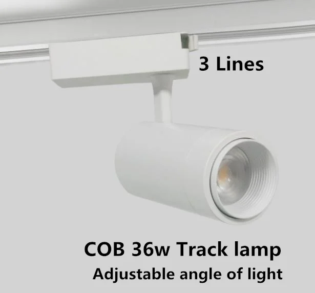 COB 36W Led Ceiling Rail Track lamp Adjustable angle of light lamp 3 cable backdrop fixture Spotlights 100-240V
COB 36W Led Ceiling Rail Track lamp Adjustable angle of light lamp 3 cable backdrop fixture Spotlights 100-240V