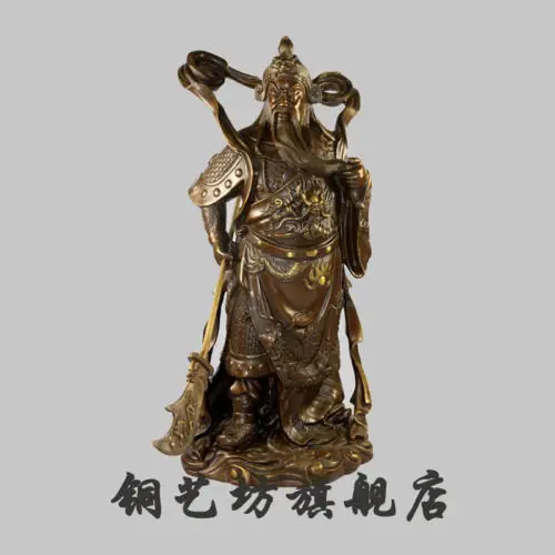 15'ɼhina Warrior Guangong Guan Yu бронзовая статуя дракона целительные медикаменты