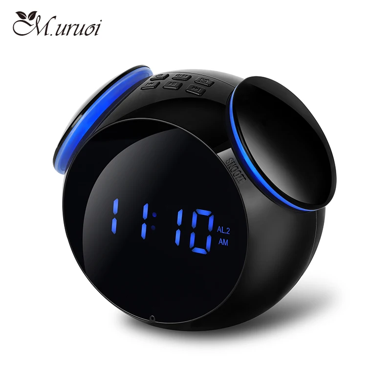 M. uruoi портативный Bluetooth динамик с будильником звуковая коробка светодиодный