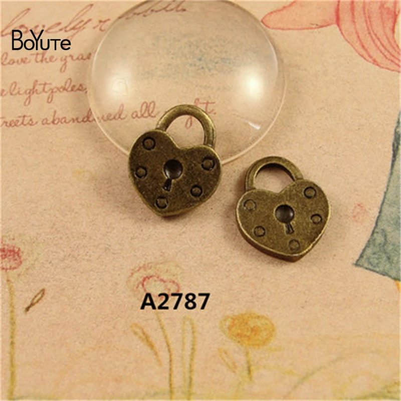 BoYuTe (100 Pieces/Lot) 16*13MM Antique Bronze Plated Love Lock Charm Pendant fit Bracelet Necklace Jewelry Diy Accessories
BoYuTe (100 Pieces/Lot) 16*13MM Antique Bronze Plated Love Lock Charm Pendant fit Bracelet Necklace Jewelry Diy Accessories