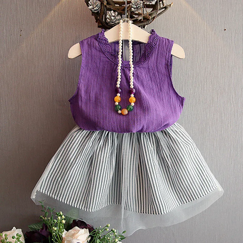 Children Girls Baby Sets Kids Summer Clothes Fashion Sleeveless T-Shirt +Skirt Two-Piece Suit Girls Garment Casual Clothing
Children Girls Baby Sets Kids Summer Clothes Fashion Sleeveless T-Shirt +Skirt Two-Piece Suit Girls Garment Casual Clothing