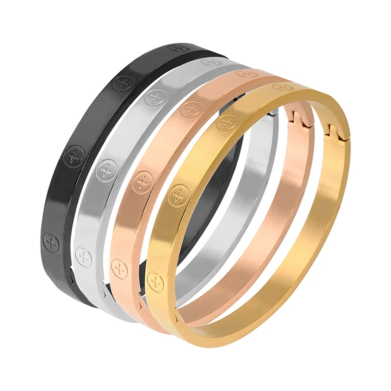 Trendy Stainless Steel Luxury Brand Bangle Bracelet Woman Man Rose Gold Color Wristband Bangles Gift Bracelets Femme
Trendy Stainless Steel Luxury Brand Bangle Bracelet Woman Man Rose Gold Color Wristband Bangles Gift Bracelets Femme
